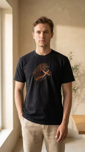 Black - Embroidered oversized T-shirts