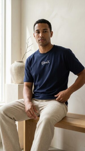 Dark Navy - Oversized Cotton T-Shirt