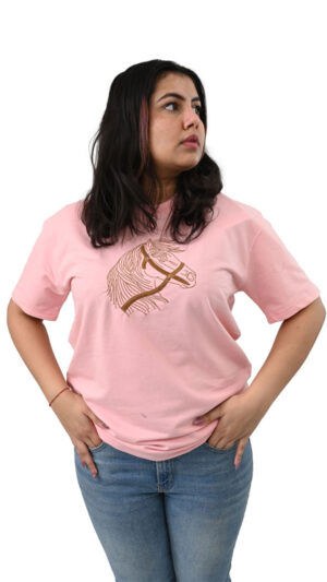 Pink - Embroidered oversized T-shirts